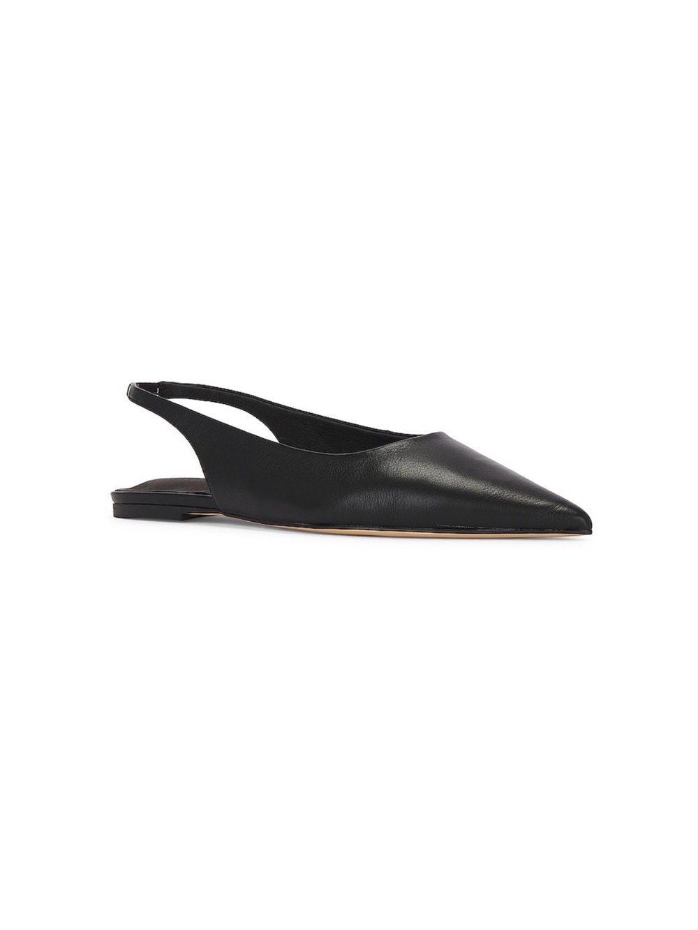 Tony Bianco Black Pointed Slingback Flats
